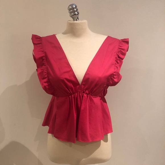 Peplum Frill Blouse - Picture 1 of 5